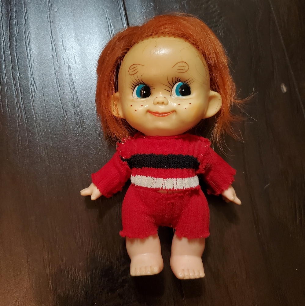 Vintage Big Eyes Doll Masudaya 1960s Vintage Japan Red head